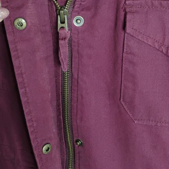 Prince & Fox Jacket Burgundy Wine Zip and Snap button with Hood size XL - Picture 7 of 16